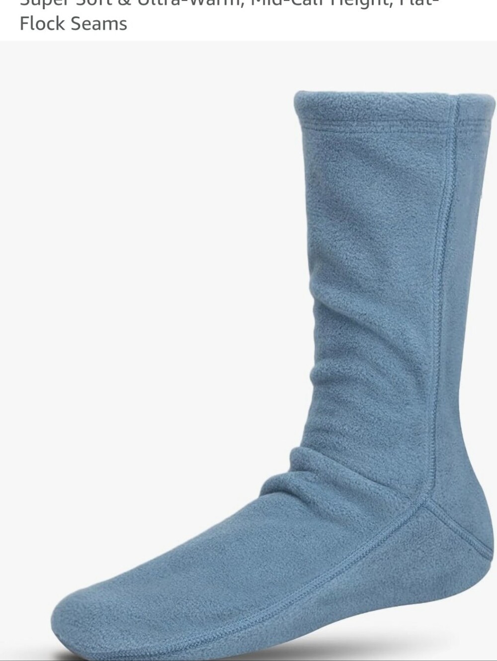 Acorn Versalux Fleece No-Show Socks in Slate Blue